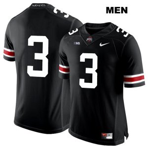Men's NCAA Ohio State Buckeyes Damon Arnette #3 College Stitched No Name Authentic Nike White Number Black Football Jersey BQ20L75JJ